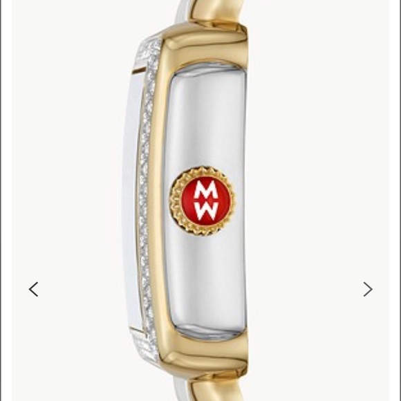 MICHELE Deco Madison Two-Tone 18k Gold-Plated Diamond Watch - Picture 6 of 7